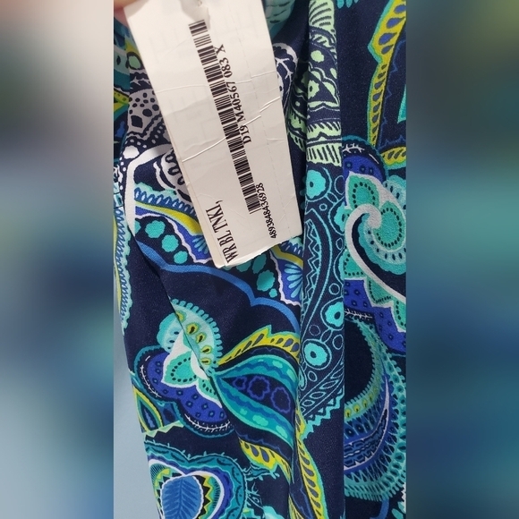 Lands' End Paisley Swim Tankini Women's Swim Top Size 6 - Picture 7 of 12